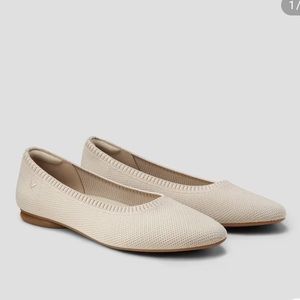 VIVAIA Almond-Toe Beige Ballet Flats